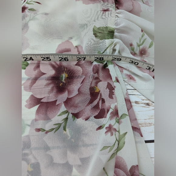 Sheer Floral Open Front Cardigan Cover Up - Picture 4 of 5